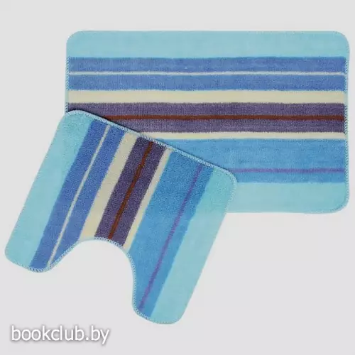 Набор ковриков для ванной и туалета, 2 шт.(Цвет: Полоски)