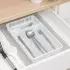 Лоток для столовых приборов в ящик Darel plastic, 4 секции, 34×21×5 см, пластик, белый