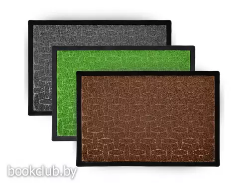 Коврик придверный рельефный «Grass», 60х90 см (VORTEX)