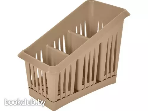 Сушилка для столовых приборов, 200х120х160 мм., шоколадный мокко, PLAST TEAM