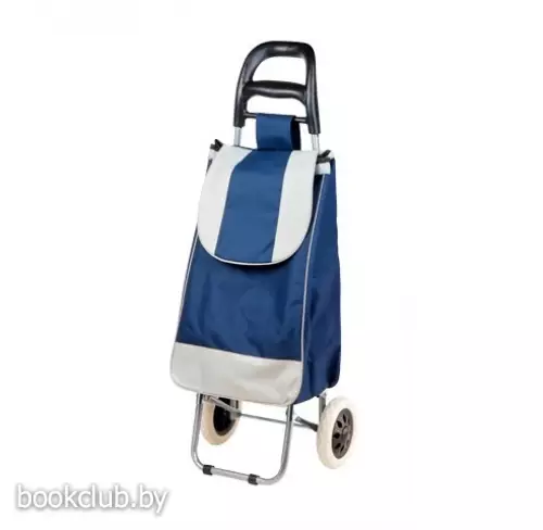 Сумка-тележка хозяйственная на колесах 30 кг, синяя
