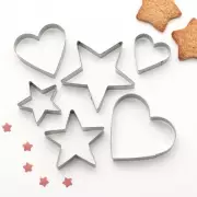 Набор форм для вырезания печенья «Сердце, звездочка», 6 шт.