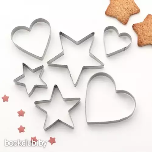 Набор форм для вырезания печенья «Сердце, звездочка», 6 шт.