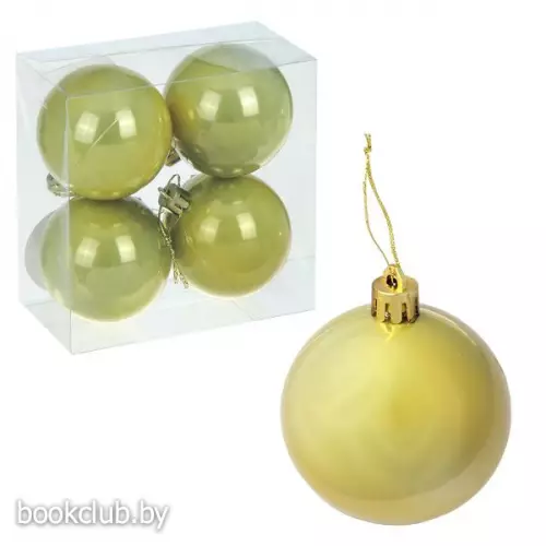 Набор шаров елочных пластмассовых, 4 шт. (арт. 79963)