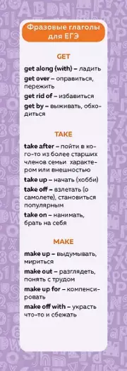 Набор закладок по английскому языку. Помощник для подготовки к ЕГЭ (7 шт. в наборе, 55x180 мм)