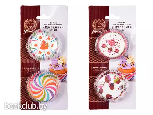 Бумажные формы для выпечки кексов «Праздник», 50 шт. (дизайн в ассортименте)