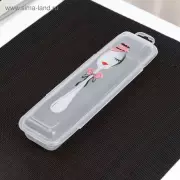 Футляр для столовых приборов Доляна, 24×7.5×3.8 см, прозрачный, рисунок МИКС