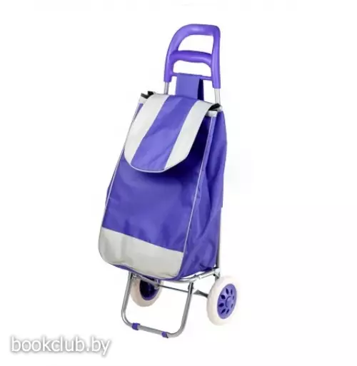 Сумка-тележка хозяйственная на колесах 30 кг, фиолетовая