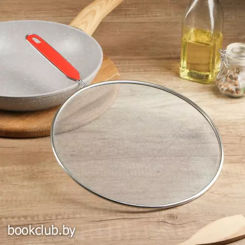 Экран от брызг Доляна, d=24.5 см, с ручкой