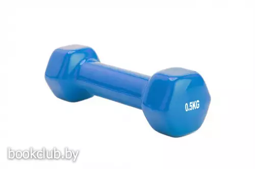 Гантель обрезиненная 0,5 кг, синяя