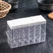 Ёмкости для специй «Компакт», набор 6 шт. на подставке, двусторонний дозатор, 16?11?7 см, прозрачные