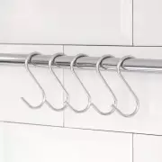 Крючки для рейлинга Доляна, d=2.4 см, 7 см, 5 шт., хром