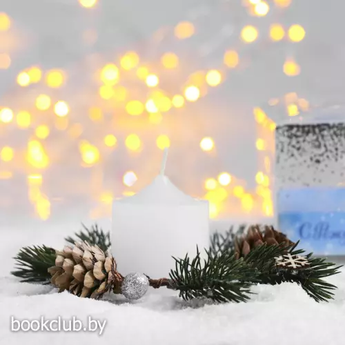 Свеча в венке «Снежное Рождество» Свеча в венке «Снежное Рождество»