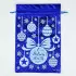 Мешочек подарочный парча «Новогодние игрушки», синий, 20×30 см