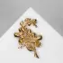Брошь «Цветок» трилистник, цвет белый в золоте
