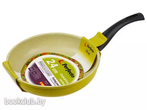 Сковорода алюминиевая с антипригарным покрытием Cook&Fun, ф 24х5.5 см, зеленая, PERFECTO LINEA