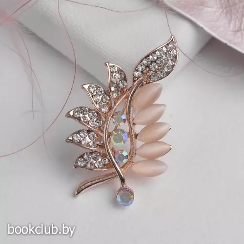 Брошь «Соло» (веточка с жемчужиной)