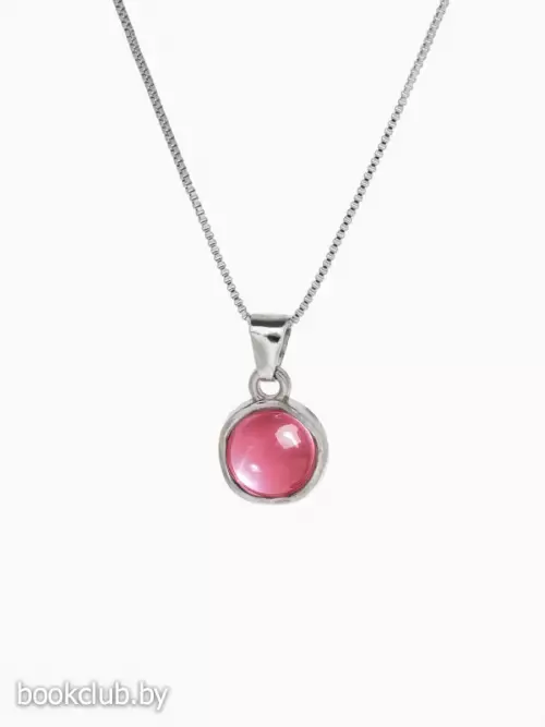 Кулон «Нежность» на цепочке, розовый в серебре, 45 см