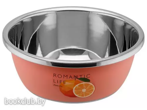 Миска из нержавеющей стали, диаметр 26 см, апельсин, серия Romantic life, PERFECTO LINEA