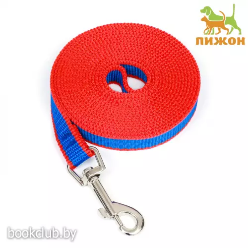 Поводок 3 м х 1,5 см, сине-красный  