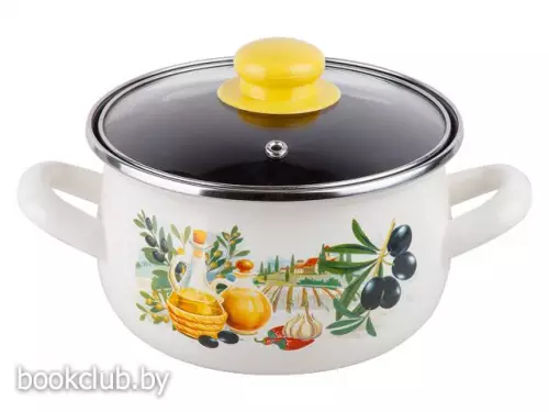 Кастрюля стальная эмалированная 