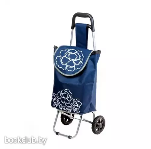 Сумка-тележка хозяйственная на колесах 20 кг, синяя