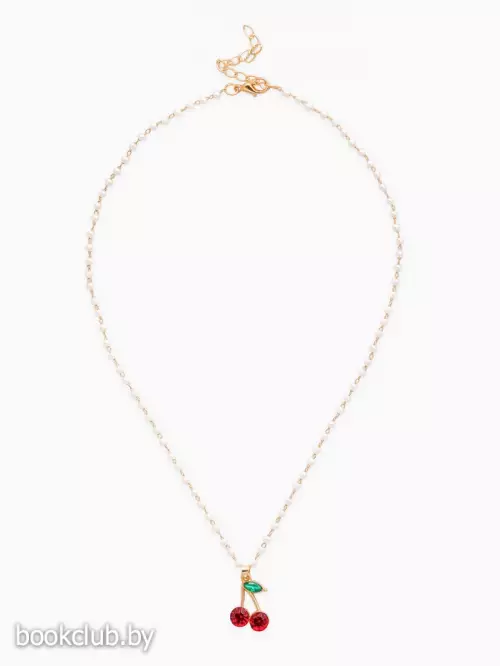 Кулон на жемчужной дорожке «Вишенка», 44 см