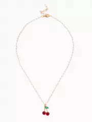 Кулон на жемчужной дорожке «Вишенка», 44 см