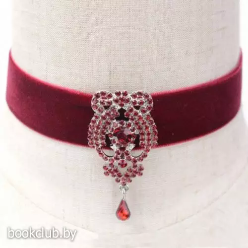 Чокер «Шарлотта», бордовый