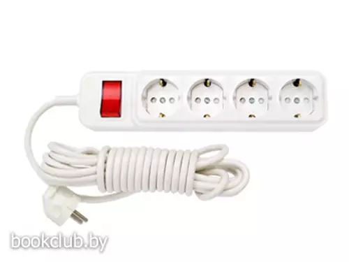 Удлинитель с заземлением бытовой 3,5 м, 4 розетки, BYLECTRICA