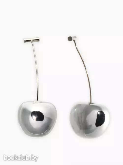 Серьги минимализм «Черешня», цвет серебро