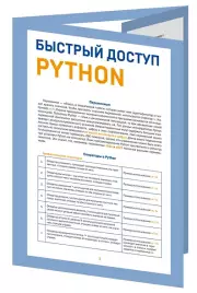 Быстрый доступ. Python: советы, функции, подсказки. Шпаргалка-буклет для начинающих (215х285 мм, 6 полос компактного буклета в европодвесе), Кирилл Успенский