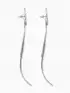 Серьги висячие «Дуга», водопад, цвет серебро, 11 см