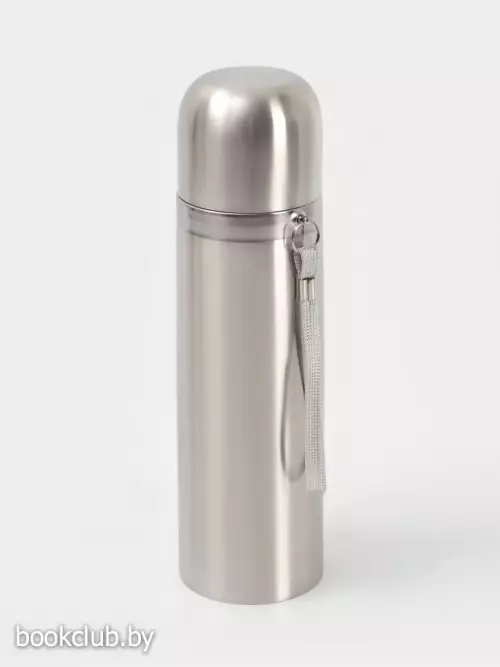 Термос гильза Мастер К, 500 мл, с кружкой, с помпой, сохраняет тепло 10 ч, нержавеющая сталь, серый
