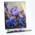 Алмазная мозаика с полным заполнением на холсте с подрамником «Ирисы», 40×50 см