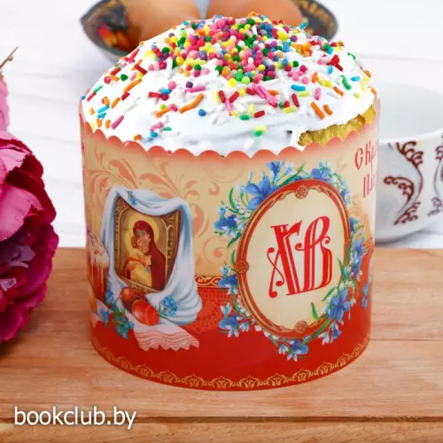 Пасхальный ободок для кулича «Композиция с куличом»