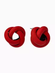 Серьги металл «Атмосфера», витые, красные