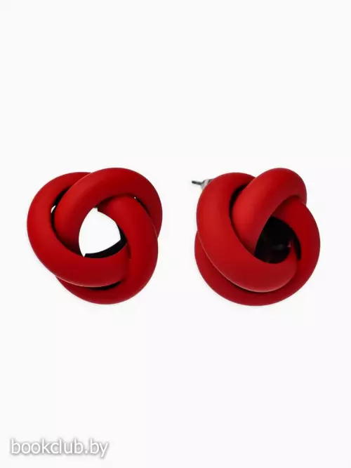 Серьги металл «Атмосфера», витые, красные