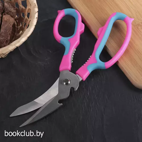 Ножницы кухонные для мяса и рыбы «Краски», 20 см 