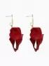 Серьги ассорти «Ветер», мятые треугольники, цвет красно-золотой