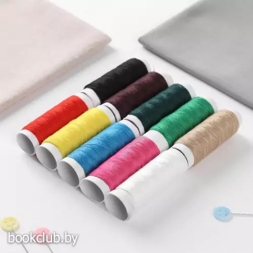 Набор ниток «Радуга», 35 м, 10 шт, цвет МИКС