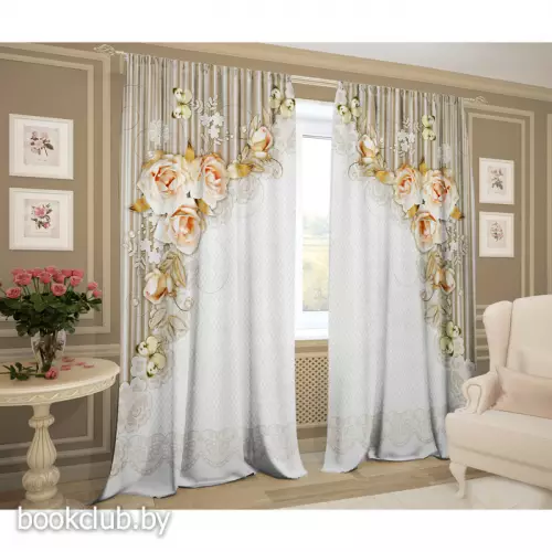 Комплект фотоштор Беатрис (147х267, 2 шт., габардин)