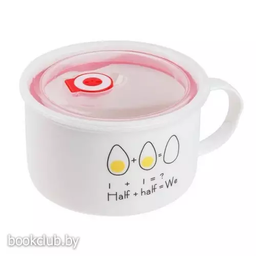 Кружка для супа с крышкой с паровыпуском, 900 мл, керамическая, EGG, PERFECTO LINEA