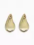Серьги пластик «Капля», изогнутая мини, цвет золото