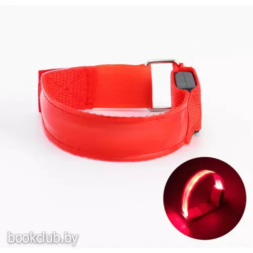 Фонарь для бега, d=33 см, 3 режима, 2хCR2016, до 80 ч работы   