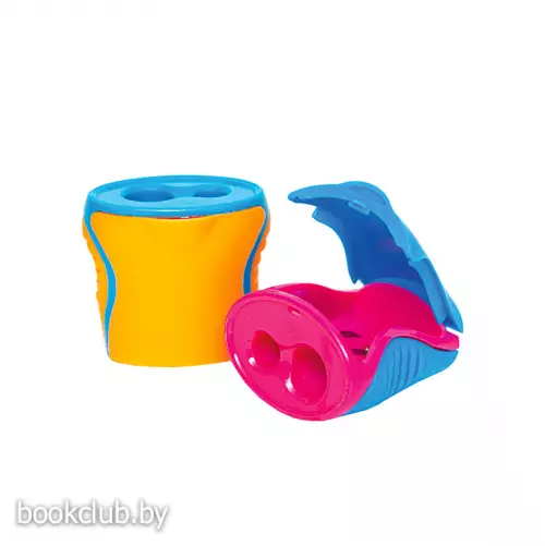 Точилка пластиковая двойная с контейнером для стружки Точилка пластиковая двойная с контейнером для стружки