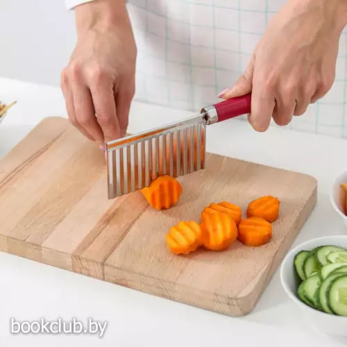 Овощерезка фигурная «Вкус», 18,5х5,5 см, цвет бордовый, Доляна