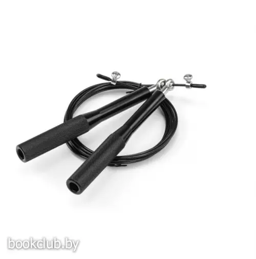 Скакалка скоростная металлическая, черная