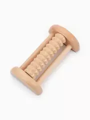 Массажер для ног с шипами, деревянный, роликовый, 1 ряд, 14.5×7.8×4.5 см