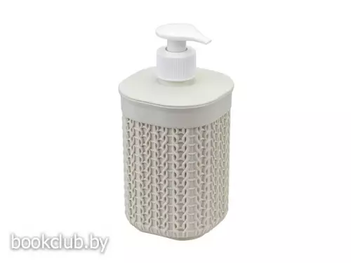 Диспенсер для мыла «Вязание» (цвет: белый ротанг)